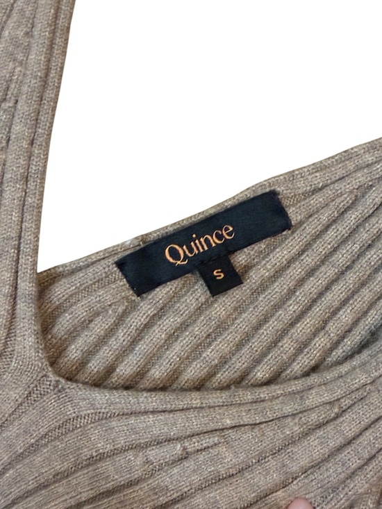 Quince Eco Knit Cropped Sweater Tank - Warm Taupe - Small - Picture 3 of 4